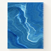 Blauwe marmer Agate Abstraction Notitieboek (Achterkant)