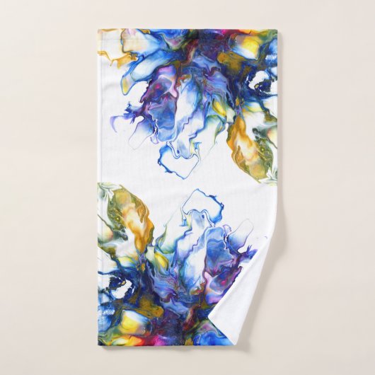 Blauwe marmer Agate Fluid Art Bad Handdoek (Handdoek)