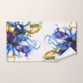 Blauwe marmer Agate Fluid Art Bad Handdoek (Handdoek)