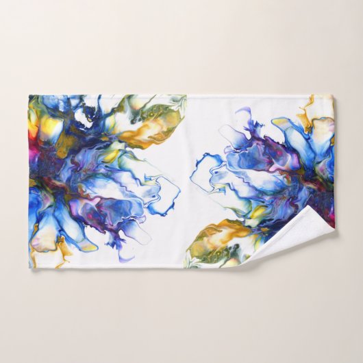 Blauwe marmer Agate Fluid Art Bad Handdoek (Handdoek)