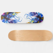 Blauwe marmer Agate Fluid Art Persoonlijk Skateboard (Horizontaal)