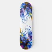 Blauwe marmer Agate Fluid Art Persoonlijk Skateboard (Voorkant)