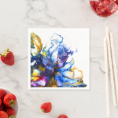 Blauwe marmer Agate Fluid Art Servet (Insitu)