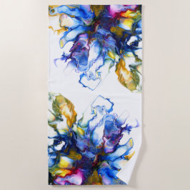 Blauwe marmer Agate Fluid Art Strandlaken