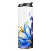 Blauwe marmer Agate Fluid Art Thermosbeker (Gedraaid links)