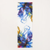 Blauwe marmer Agate Fluid Art Yogamat (Achterkant)