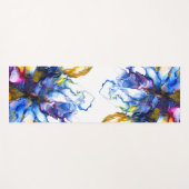 Blauwe marmer Agate Fluid Art Yogamat (Voorkant (horizontaal))