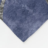 Blauwe marmer Agate Silver Glitter Glam #1 Fleece Deken (Hoek)