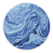 Blauwe marmer Agate Swirl Stone Ceramic Knols Pull Keramische Knop (Voorkant)