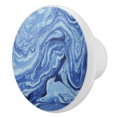 Blauwe marmer Agate Swirl Stone Ceramic Knols Pull Keramische Knop (Rechts)