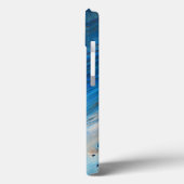 Blauwe marmer Agate Textuur Vloeibare kunst Case-Mate iPhone Case (Achterkant / Links)
