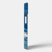 Blauwe marmer Agate Textuur Vloeibare kunst Case-Mate iPhone Case (Achterkant / Rechts)