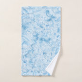 Blauwe marmer bad handdoek (Handdoek)