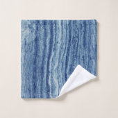 Blauwe marmer bad handdoek (Wasdoekje)