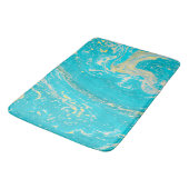 Blauwe marmer badmat (Gekanteld)