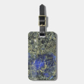 Blauwe marmer bagagelabel (Voorkant verticaal)