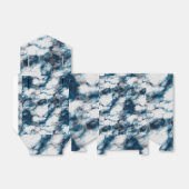 Blauwe marmer bedankdoosjes (Uitgevouwen)