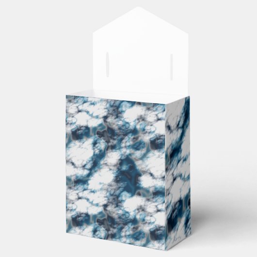 Blauwe marmer bedankdoosjes (Geopend)