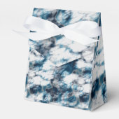 Blauwe marmer bedankdoosjes (Voorkant Zijde)