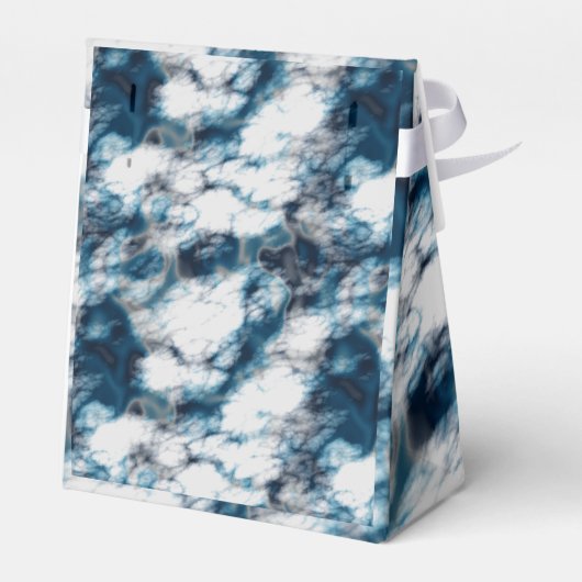 Blauwe marmer bedankdoosjes (Achterkant)