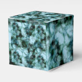 Blauwe marmer bedankdoosjes (Voorkant Zijde)