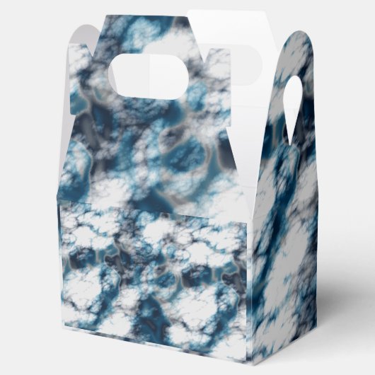 Blauwe marmer bedankdoosjes (Geopend)