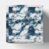 Blauwe marmer bedankdoosjes (Bovenkant)