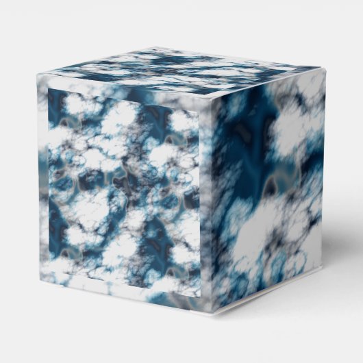 Blauwe marmer bedankdoosjes (Achterkant)