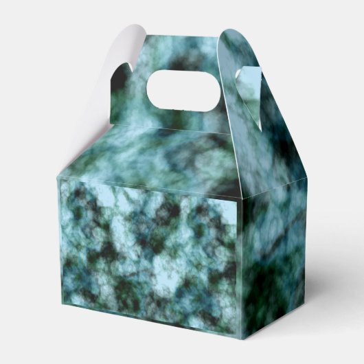 Blauwe marmer bedankdoosjes (Voorkant Zijde)