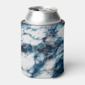 Blauwe marmer blikjeskoeler (Blikje Voorkant)