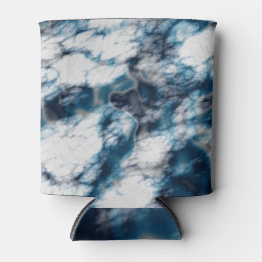 Blauwe marmer blikjeskoeler (Voorkant)