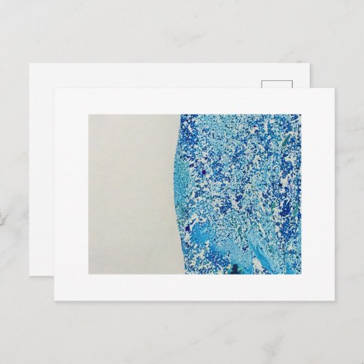 Blauwe marmer briefkaart (Voorkant / Achterkant)