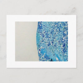Blauwe marmer briefkaart
