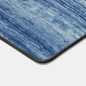 Blauwe marmer bureaumat (Hoek)