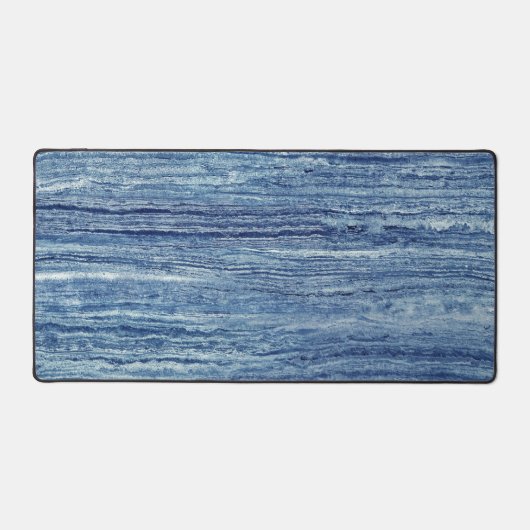 Blauwe marmer bureaumat (Voorkant)