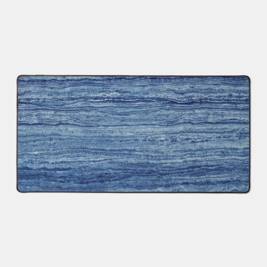 Blauwe marmer bureaumat (Voorkant)