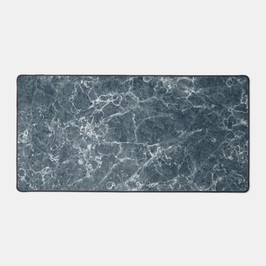 Blauwe marmer bureaumat (Voorkant)