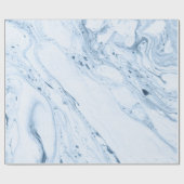 Blauwe marmer cadeaupapier (Vlak)