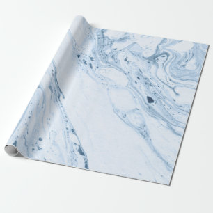Blauwe marmer cadeaupapier