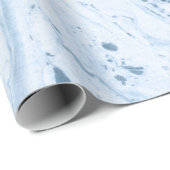 Blauwe marmer cadeaupapier (Rol Hoek)