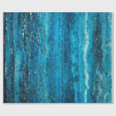 Blauwe marmer cadeaupapier (Vlak)