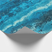 Blauwe marmer cadeaupapier (Hoek)
