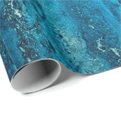 Blauwe marmer cadeaupapier (Rol Hoek)