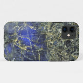 Blauwe marmer Case-Mate iPhone case (Achterkant (horizontaal))