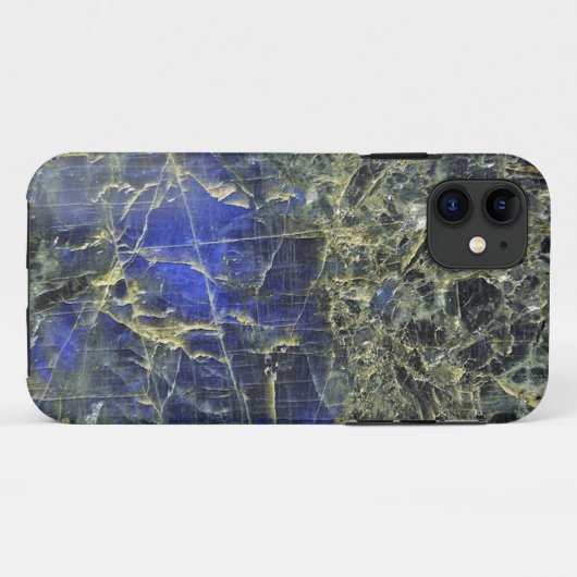 Blauwe marmer Case-Mate iPhone case (Achterkant (horizontaal))