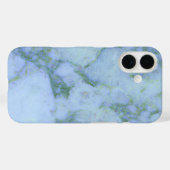 Blauwe marmer Case-Mate iPhone case (Achterkant (horizontaal))