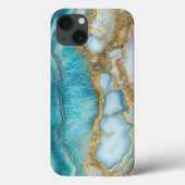 Blauwe marmer Case-Mate iPhone case (Achterkant)