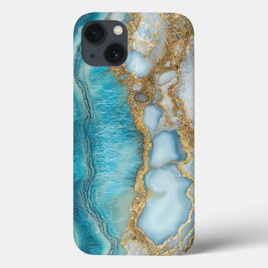 Blauwe marmer Case-Mate iPhone case (Achterkant)