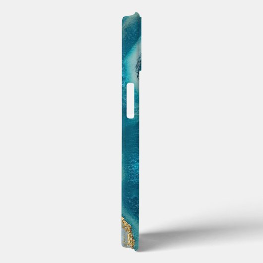 Blauwe marmer Case-Mate iPhone case (Achterkant / Rechts)