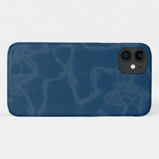 Blauwe marmer Case-Mate iPhone case (Achterkant (horizontaal))